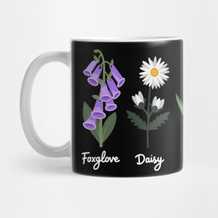 Subtle Floral Anti-Trump – Foxglove Daisy Tulip Mug
